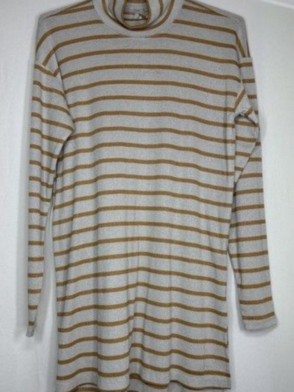 Vanessa Virginia ANTHRO Shining Striped Turtleneck Tunic sz XS